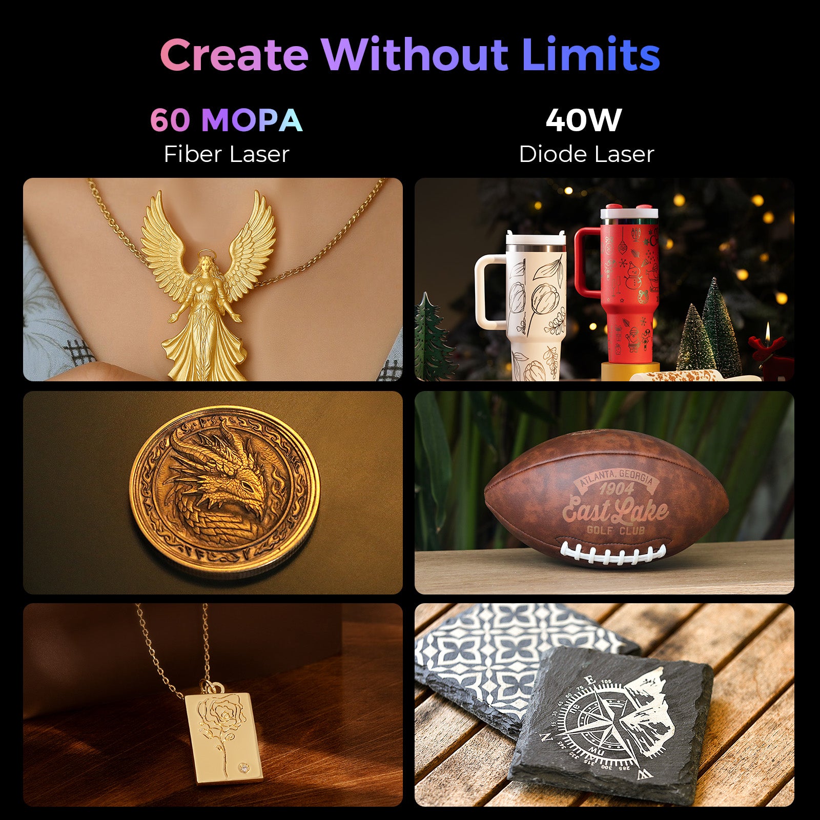 Gweike G3 50W/30W/20W Fiber & 20W Diode Dual Laser Engraver